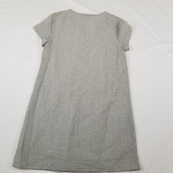 Blue and White Striped Embroidered Dress Size S - Picture 3 of 9